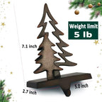 Black Christmas Stocking Holders for Mantel Set of 4 Stocking Hooks for Fireplace Mantel Hangers for Stocking Metal Stocking Holder for Christmas Decoration Hanging Hanger Clips - Image 2