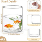 TBWIND 6pcs 6" x 4.7" Clear Glass Cylinder Vases for Centerpieces - Image 2