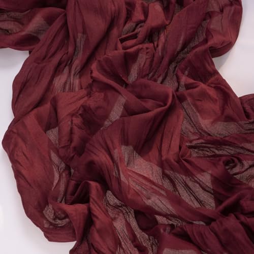 Burgundy Cheesecloth Table Runner Fall Dinning Runner for Christmas, 6 Pack - Image 4