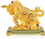 Feng Shui Chinese Zodiac OX Year Golden Resin Collectible Figurines Decoration for Luck & Wealth Perfect for Your Home or Office by BWINKA