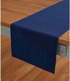 Solino Home 100% Pure Linen Table Runner Royal Blue, Athena 14 x 156 in by SolinoHome