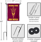 Arizona State Sun Devils Black Garden Flag with Pole Stand Holder - Image 3