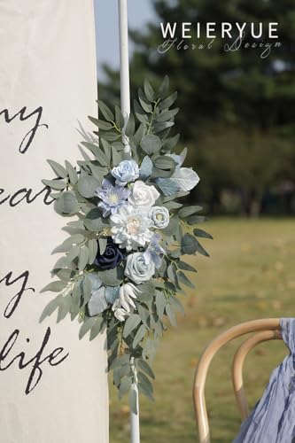 Artificial Wedding Arch Flowers Kit(Pack of 2) for Wedding Arch, Bridal Shower, Ceremony and Reception Backdrop Decoration (Blue Inspiration) - Image 5