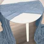 10 Pack Dusty Blue 35x120 Inch Cheesecloth Table Runner - Image 3