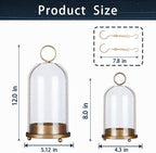 Metal Candle Holder,Hurricane Glass Candle Holders,Brass Base Dome Glass - Image 4