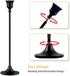 Metal Candle Holders for Candlesticks Taper Candlestick Holders Set Vintage Decorative Centerpiece Candelabra Tall Candle Stands (Matt Black, 4 Sets (12 pcs)) - Image 3