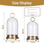 Metal Candle Holder Handmade Glass,Brass Dome Hurricane Glass Candle Holder - Image 5
