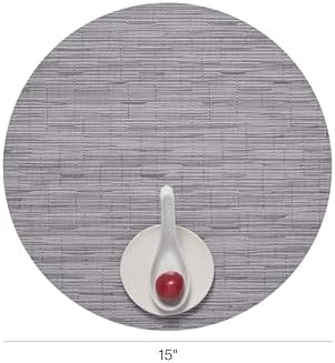 Chilewich Bamboo Placemats Set of 4, Round Woven Placemats - Image 2