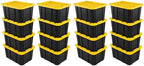 Sterilite Industrial Storage Tote with Lids for Garage, 27 Gallon, 16-Pack by Sterilite