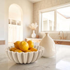 Decorative Marble Fruit Bowl For Kitchen Counter Or Table Decor – Premium Resin Large Key Bowl Elevates Your Modern/Farmhouse Home Decoration, Showcasing Fruit or Seasonal Centerpieces in Style - Image 2