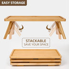 GEHE Natural Bamboo Cupcake Stand, Foldable 3 Tier Cupcake Display Stand Tower, Dessert Table Serving Tray for Birthday/Wedding/Christmas/Party, Charcuterie Boards - Image 4