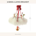 MACKENZIE-CHILDS Patience Brewster 12 Days Christmas Ornament, Decorative Hanging Ornament for Christmas Tree, 6 Geese a-Laying - Image 4