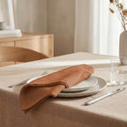 Urban Villa Cloth Napkins Cotton 20x20 (Set of 12) Rust - Image 4