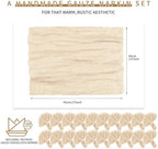 100 Pieces Cloth Napkins Beige Dinner Cheesecloth Napkins for Wedding,Wrinkled Cloth Napkins Bulk for Home Party Rustic Table Decoration, 17 x 17 Inch - Image 2
