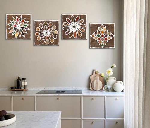 DJSYLIFE Kitchen Pictures Wall Decor Vintage Canvas Wall Art 12" x 12" - Image 2