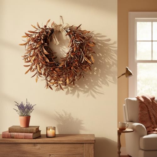 Fall Olive Wreaths for Front Door,22'' Autumn Front Door Wreath Home Decor - Image 6