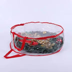 Clear Christmas Wreath Storage Container, 24 & 30 Inches Wreath Storage Bags with Dual Zippers and Handle for Xmas Seasonal Thanksgiving Holiday Artificial Wreath Storage by HALAWAKA