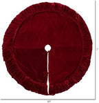 Vickerman 84" Plush Red Velvet Christmas Tree Skirt - Image 2