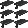 6 Pcs Christmas Stocking Holders Hanging Hooks Heavy Duty Mantel Stocking Holder Bases Weighted Metal Stocking Hangers for Shelf Fireplace Stair Xmas Party Decor (6, Black) by ARCHCRTC