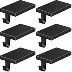 6 Pcs Christmas Stocking Holders Hanging Hooks Heavy Duty Mantel Stocking Holder Bases Weighted Metal Stocking Hangers for Shelf Fireplace Stair Xmas Party Decor (6, Black) by ARCHCRTC