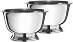 Royal Imports Silver Pedestal Vase, 8" Flower Bowls for Centerpieces 2 Pack by RoyalImports