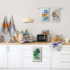 FuWeave Vigor Plaid 20 Pcs Seasonal Holiday Kitchen Hand Towels Set - Image 5