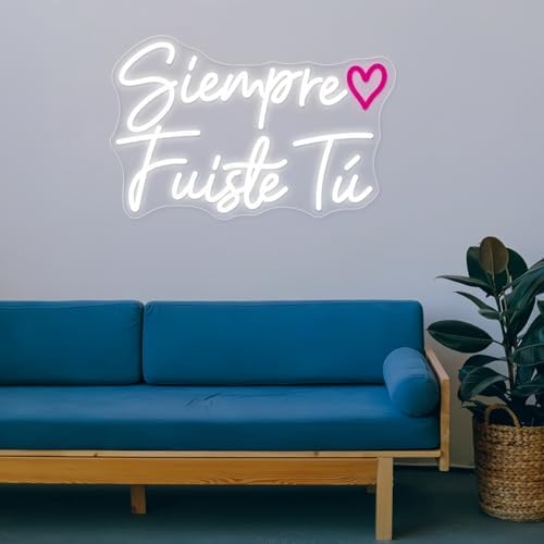 Siempre Fusite Tú LED Neon Sign Transparent Acrylic Light Decor for Wedding Birthday Party Wall Home Bedroom Room Art Decoration with USB Light Modulator 5V - Image 6