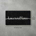 THEODORE MAGNUS | Natural Coir Doormat | Home Sweet Home Design | Bliss in Black - 17x30 - Image 3