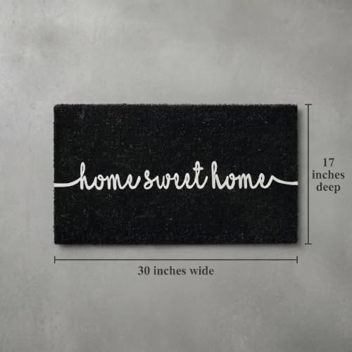 THEODORE MAGNUS | Natural Coir Doormat | Home Sweet Home Design | Bliss in Black - 17x30 - Image 3