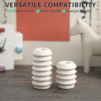 Travertine Marble Candlestick Holders - Set of 2 Stone Candle Sticks Holder Decor, Decorative Modern Candle Stands for Taper Candles - Image 7
