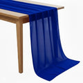 MDS Pack of 12 | Royal Blue | 14ft Chiffon Table Runner 29x170 Inches Long Romantic Rustic Sheer Gauze Runner for Wedding Bridal Shower Birthday Banquets Engagement Spring Easter Boho Decorations by MDS