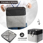 meekoo 8 Pack Fabric Storage Bins Baskets, 12 x 12 x 12in, Black Gray - Image 4