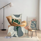 Abstract Leaves Throw Pillow Covers 26''x26'' Set of 4, Geometric Pattern Cushion Covers Minimalist Tropical Palm Trees Pillowcases for Couch Sofa Bedroom Farmhouse Livingroom Garden Patio - Image 7