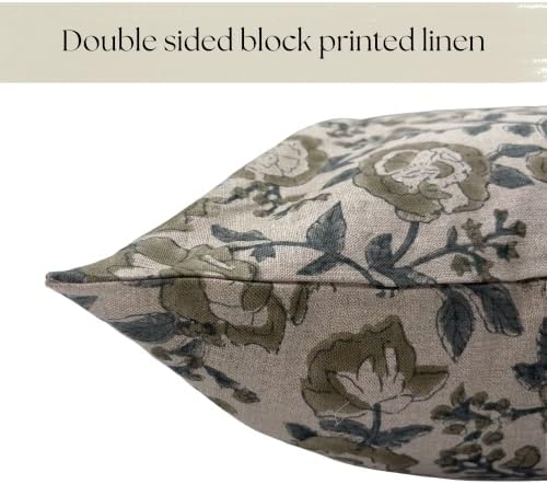 Linen Throw Pillow Covers 20x20 inch sage Green Spring Decorative Pillow Covers for Living Room, Bedroom - Image 2
