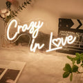 Crazy in Love neon Sign - Levels Dimmable USB neon Lights for Bedroom Wall,Wedding Party neon Light for Decoration Gift for Couples, Valentine's Day by BegooatStudio