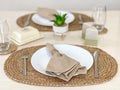Chardin Home Set of 4 Jute Braided Oval Placemats – 13x19 Inch Rustic Natural Jute Table Mats | Handwoven Boho Farmhouse Style | Eco-Friendly Artisan Dining Decor by ChardinHome