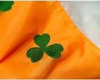 FRF FLAG Irish Flag Bunting 3x6 FT, Outdoor Heavy Duty Ireland Bunting Flags, 210D Nylon St. Patrick's Day Decorations, Embroidered Shamrock Irish Pleated Fans Flags - Image 2