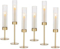 Hewory Gold Hurricane Candle Holder: 6PCS Candlestick Holders for Decor by Hewory