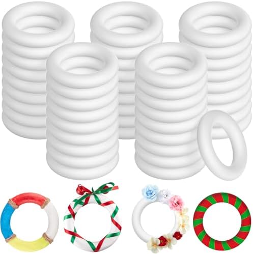 Juexica 36 Pcs 5.8 in Foam Wreath Forms Ring for Crafts DIY Projects by Juexica