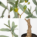 Briful 30.3 Inch Artificial Olive Tree in Black Plastic Pot - Image 3