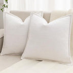 Decorative Throw Pillow Covers 20x20 Chenille Boho Pillowcase by BAOLIZEGAO