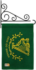 Erin go Bragh Garden Flag Set Wall Holder Regional Nation International World Country Particular Area Small Decorative Gift Yard House Banner Double-Sided Made In USA 13 X 18.5 by Unknown
