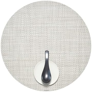 Chilewich Basketweave Placemats, Woven Round Placemats Set of 4 by Chilewich