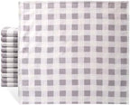 Cloth Napkins Set of 12, 100% Cotton Reusable Gingham Printed Dinner Napkins, 18x18 Inch Washable Table & Kitchen Napkins for Home, Dining, Entertaining, Cloud Gray & White by IVYHERITAGE