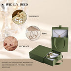 40 pcs paper boxes 9 x 9 x 3.5 cm, green luxury gift storage, jewelry gift storage box for earrings necklaces bracelets rings - Image 4