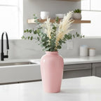 Ceramic Flower Vase - 11 Inch Large Pink Cute Vase for Centerpieces, Modern Decorative Vase for Living Room, Table, Kitchen, Shelf, Entryway, Bedroom, Mantel Decor - Image 6