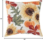 Greendale Home Fashions 18 in. Square Sunflower Fall Throw Pillow - Image 6