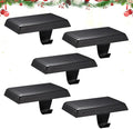 Christmas Stocking Holders for Mantle, Weighted Stocking Hangers, Christmas Stocking Hooks for Tables Window Fireplace Mantle Decoration(Black,5PCS) by popamaz