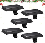 Christmas Stocking Holders for Mantle, Weighted Stocking Hangers, Christmas Stocking Hooks for Tables Window Fireplace Mantle Decoration(Black,5PCS) by popamaz