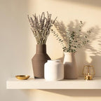 Ceramic Bud Vase Set of 3, Boho Centerpiece Flower Vases - Image 6